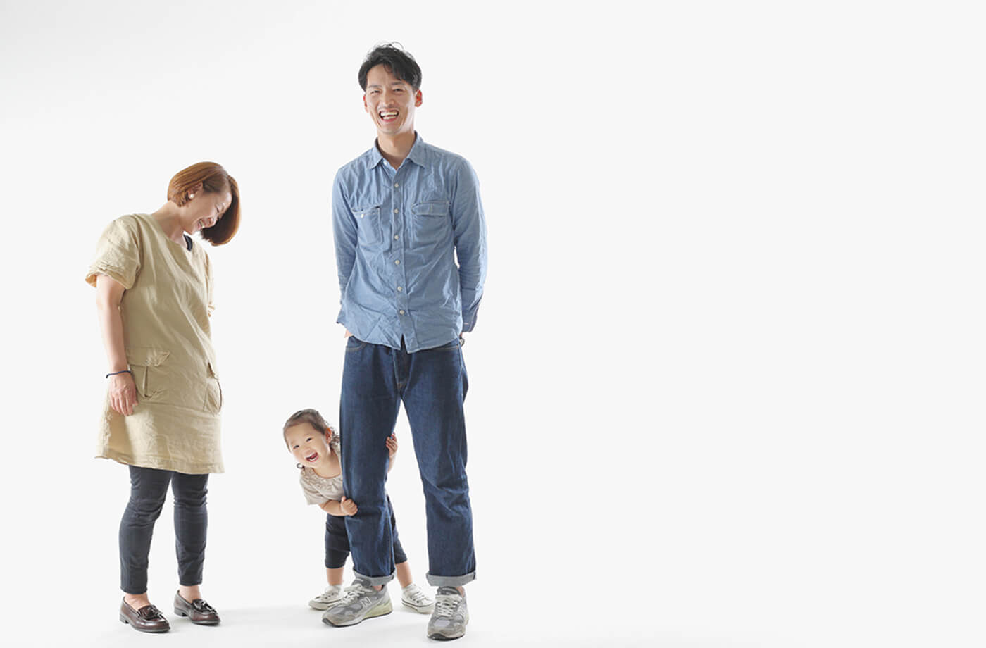 大阪フォトスタジオピエノ:家族3人の写真